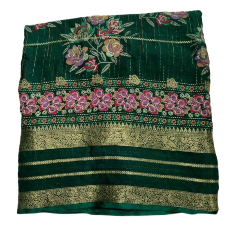 Green Silk Saree Folded