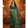 Green Silk Saree With Blouse For Women Model 2 Lifestyle