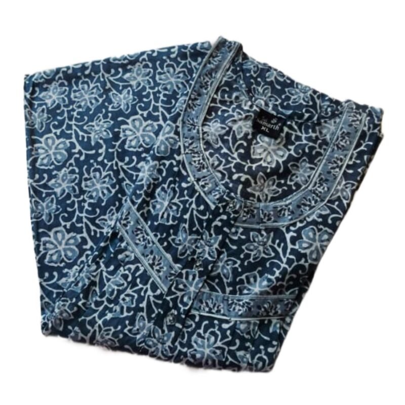 Jyothika Cotton Nighty With Pocket For Women Model 1 Unfolded