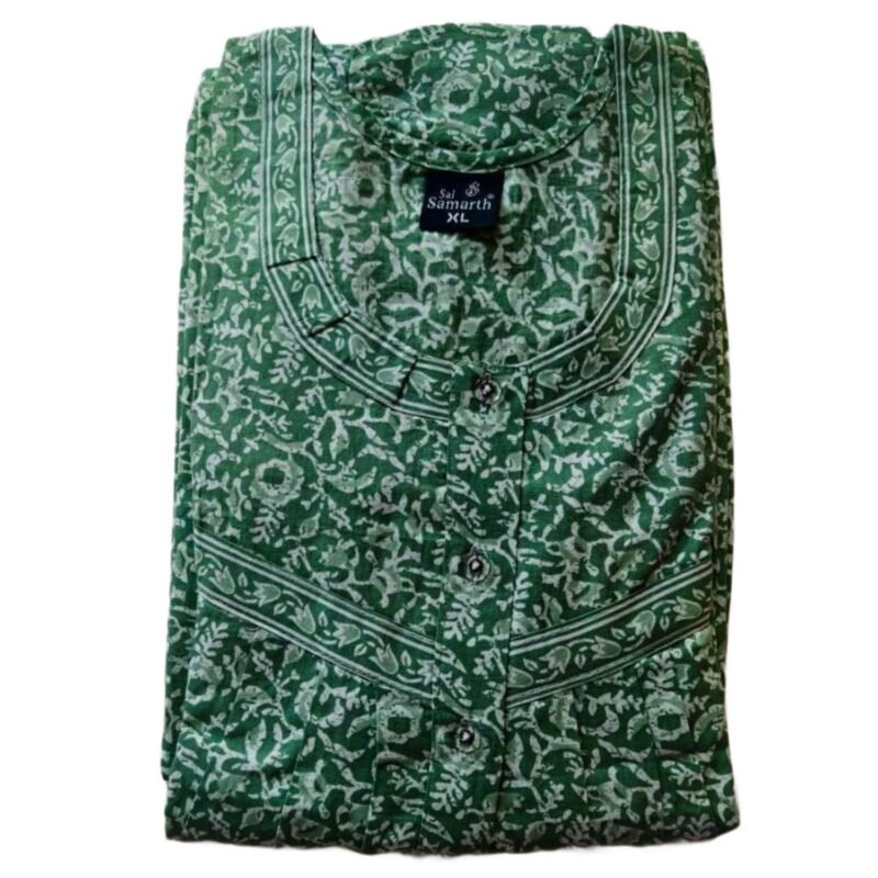 Jyothika Cotton Nighty With Pocket For Women Model 2 Folded