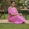 Jyothika Cotton Nighty With Pocket For Women Model 4 Lifestyle