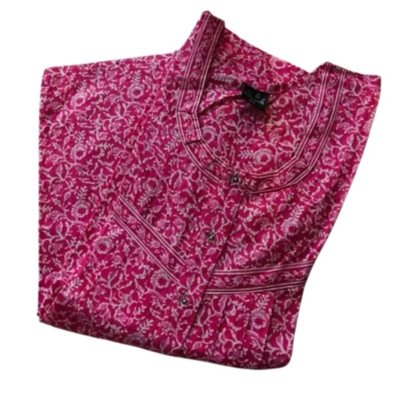 Jyothika Cotton Nighty With Pocket For Women Model 4 Unfolded