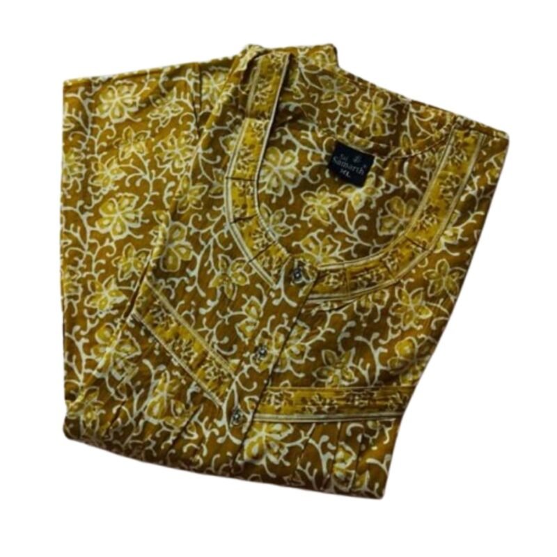 Jyothika Cotton Nighty With Pocket Model 1 Unfolded