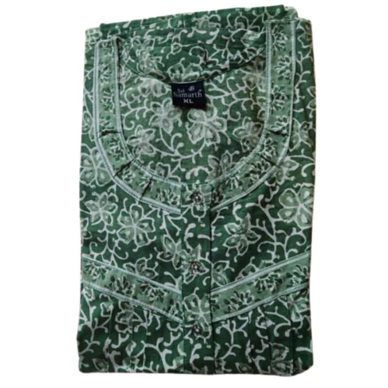Jyothika Cotton Nighty With Pocket Model 2 Folded