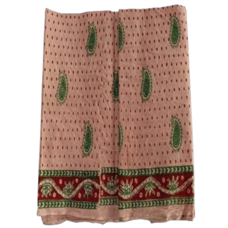 Kalamkari Cotton Lungi 2 Meters Unstitched Design 15 Unfolded