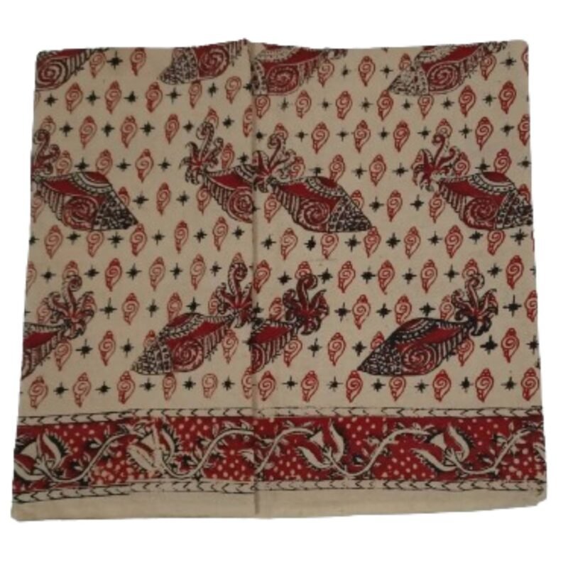 Kalamkari Cotton Lungi 2 Meters Unstitched Design 20 Unfolded