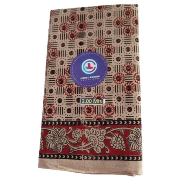 Kalamkari Cotton Lungi 2 Meters Unstitched Design 20