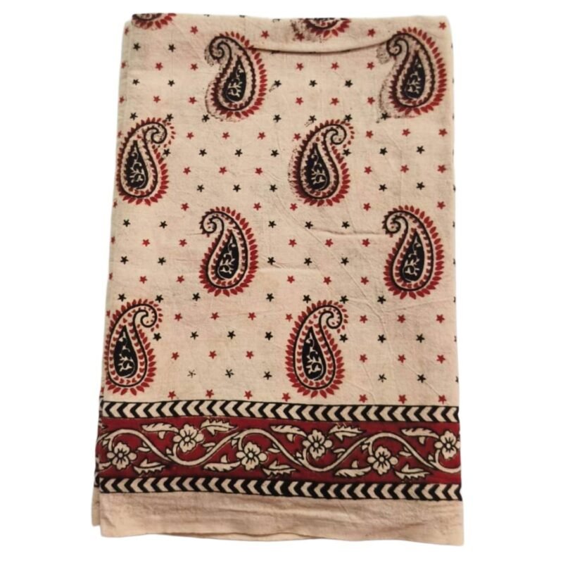 Kalamkari Cotton Lungi 2.25 Meters Unstitched Design 11 Folded