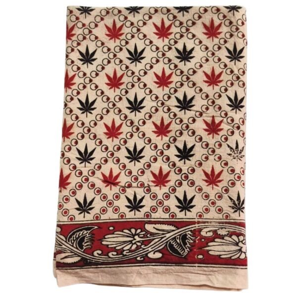 Kalamkari Cotton Lungi 2.25 Meters Unstitched Design 22 Folded