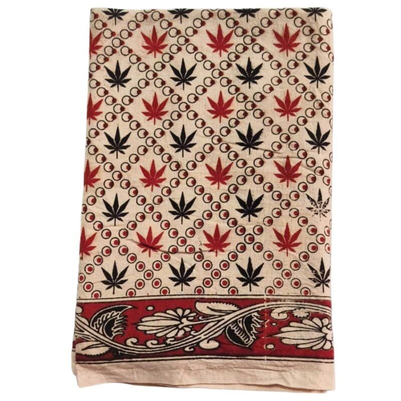 Kalamkari Cotton Lungi 2.25 Meters Unstitched Design 22 Folded