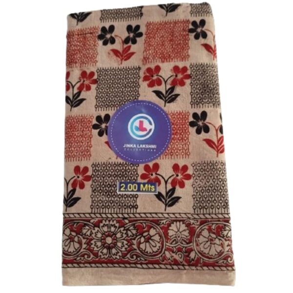 Kalamkari Cotton Lungi 2 Meters Unstitched Design 21