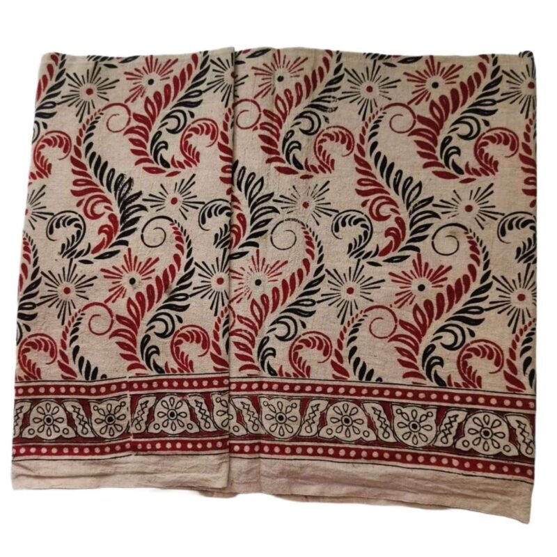 Kalamkari Cotton Lungi 2 Meters Unstitched Unfolded