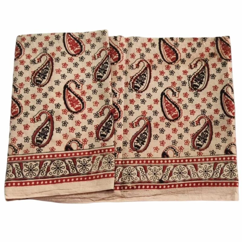 Kalamkari Cotton Lungi 2 Meters Unstitched Unfolded Design 18