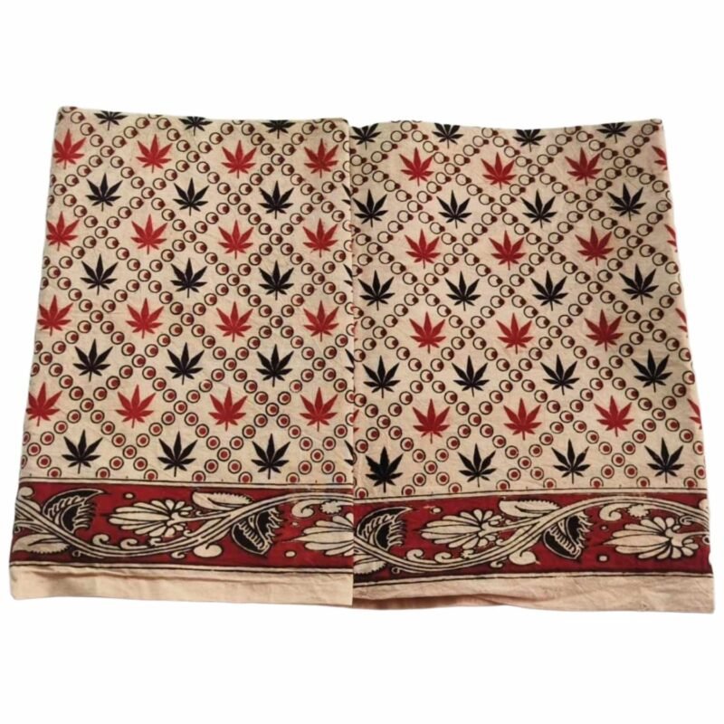Kalamkari Cotton Lungi 2 Meters Unstitched Design 22 Unfolded