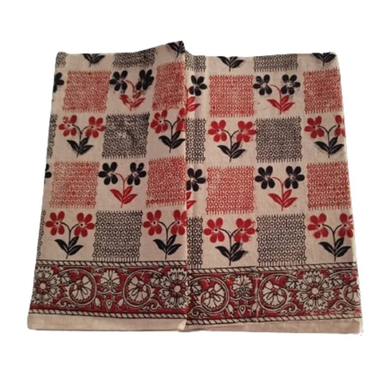 Kalamkari Cotton Lungi 2 Meters Unstitched Unfolded1