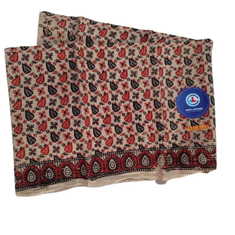 Kalamkari Cotton Lungi 2 Meters Unstitched Design 16 Unfolded1