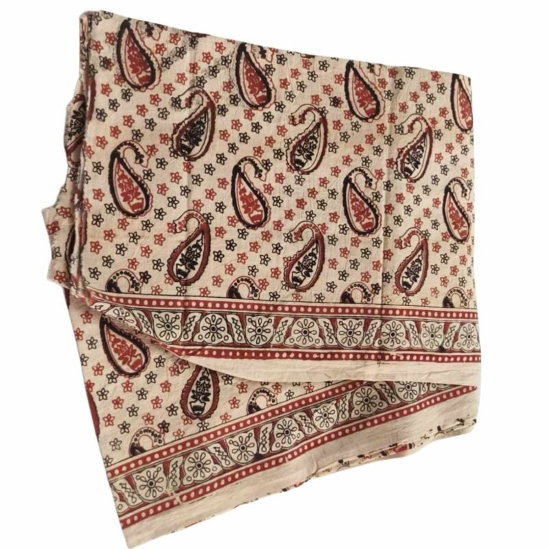 Kalamkari Cotton Lungi 2 Meters Unstitched Unfolded1 Design 18