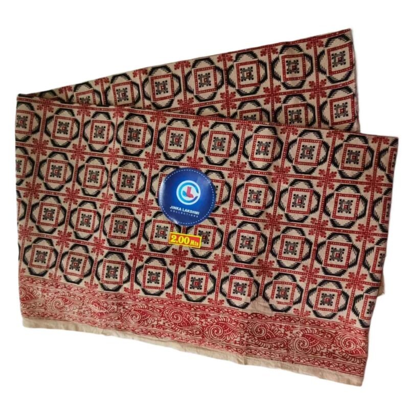 Kalamkari Cotton Lungi 2 Meters Unstitched Unfolded1