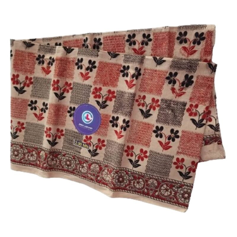 Kalamkari Cotton Lungi 2 Meters Unstitched Unfolded2