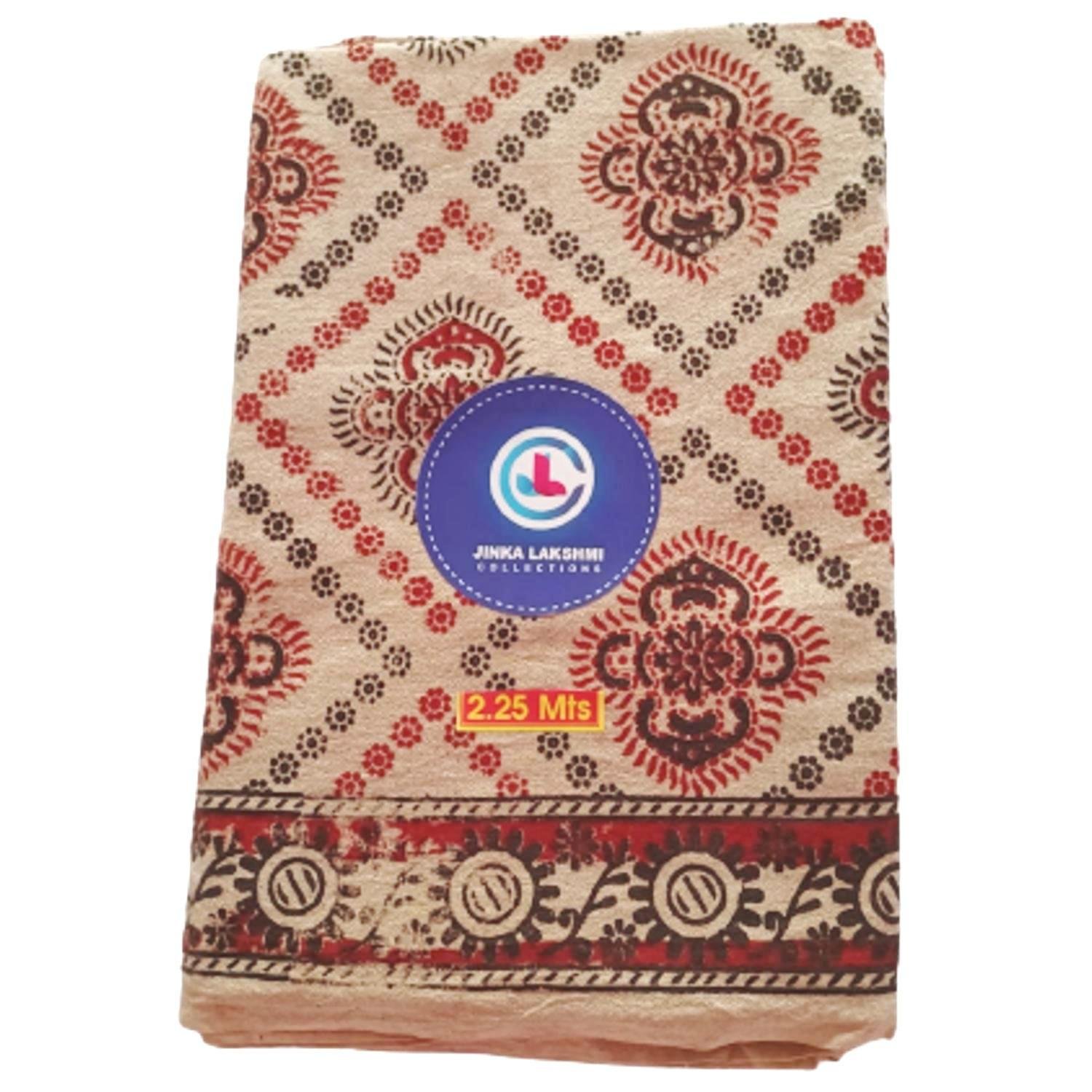 Kalamkari Cotton Lungi 2.25 Meters Unstitched Design 5 Folded
