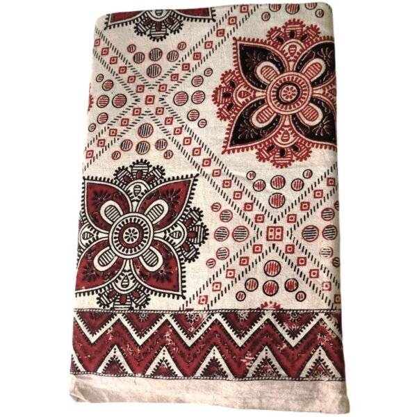 Kalamkari Cotton Lungi 2.25 Meters Unstitched Design 12 Folded