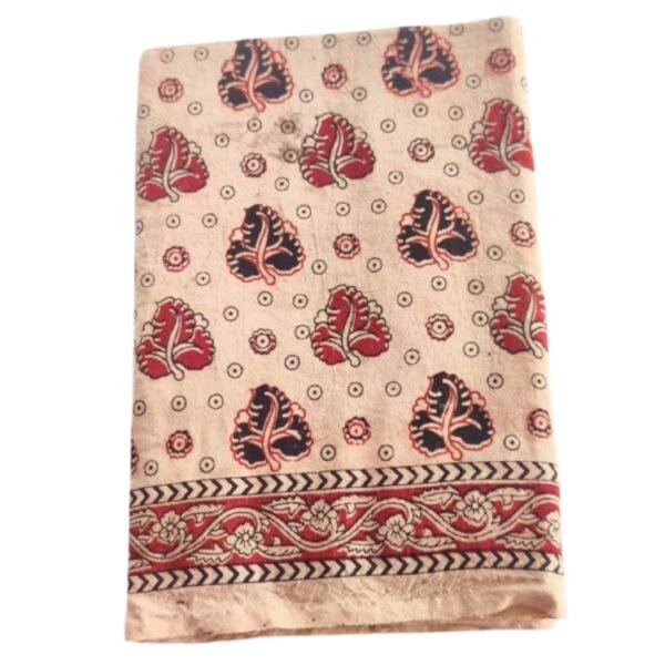 Kalamkari Cotton Lungi 2.25 Meters Unstitched Design 15 Folded