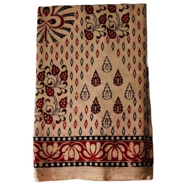 Kalamkari Cotton Lungi 2.25 Meters Unstitched design 6 Folded