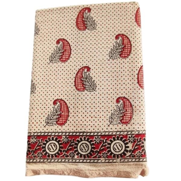 Kalamkari Cotton Lungi 2.25 Meters Unstitched Design 23 Folded