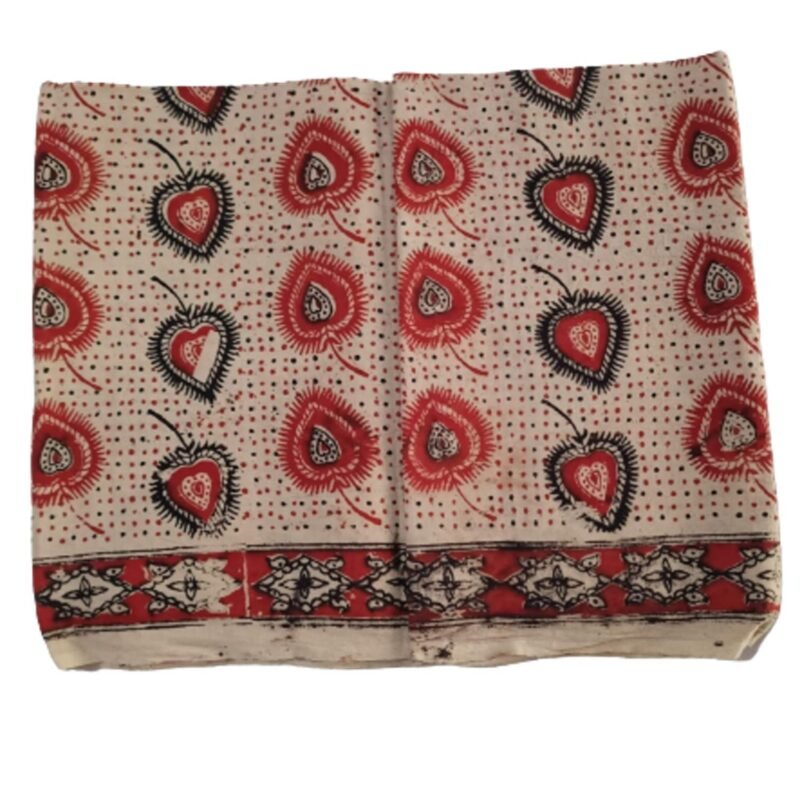 Kalamkari Cotton Lungi 2.25 Meters Unstitched Unfolded