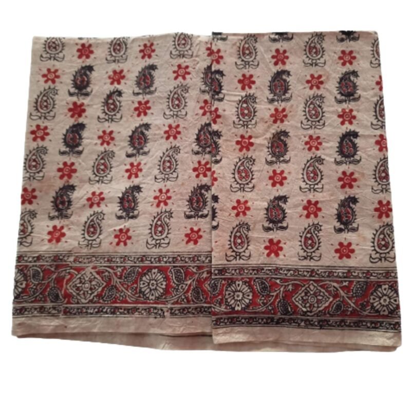 Kalamkari Cotton Lungi 2.25 Meters Unstitched Unfolded