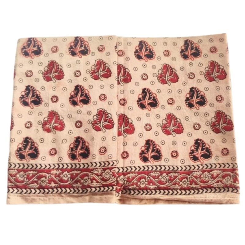 Kalamkari Cotton Lungi 2.25 Meters Unstitched Design 15 Unfolded