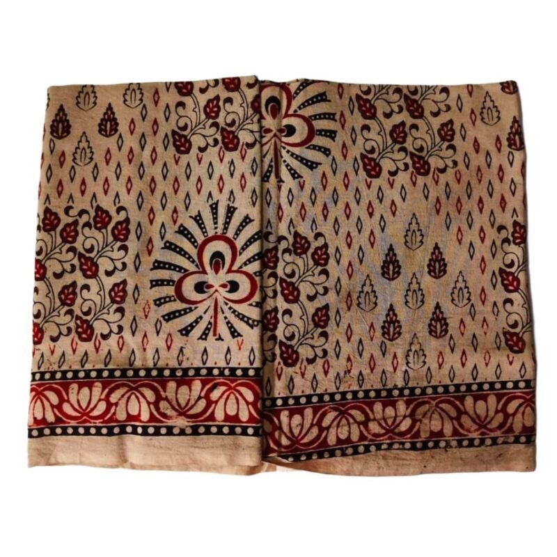 Kalamkari Cotton Lungi 2.25 Meters Unstitched Design 6 Unfolded