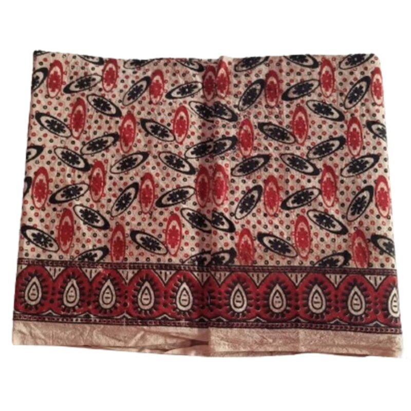 Kalamkari Cotton Lungi 2.25 Meters Unstitched Unfolded