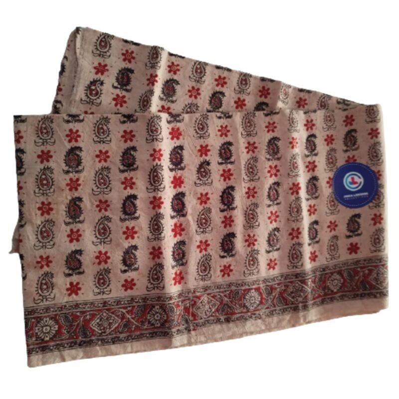 Kalamkari Cotton Lungi 2.25 Meters Unstitched Unfolded1