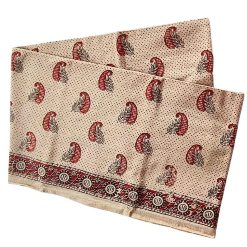 Kalamkari Cotton Lungi 2.25 Meters Unstitched Design 23 Unfolded1