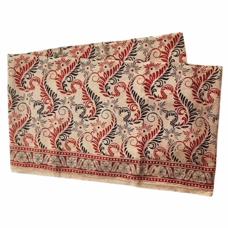 Kalamkari Cotton Lungi 2.25 Meters Unstitched Unfolded1