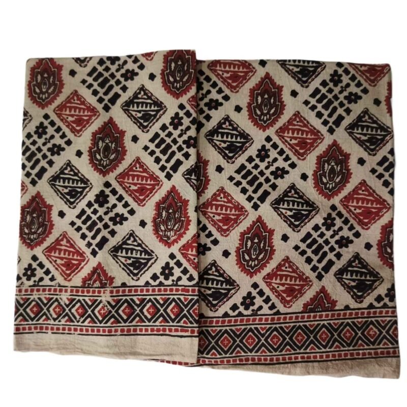 Kalamkari Cotton Lungi Unstitched Unfolded