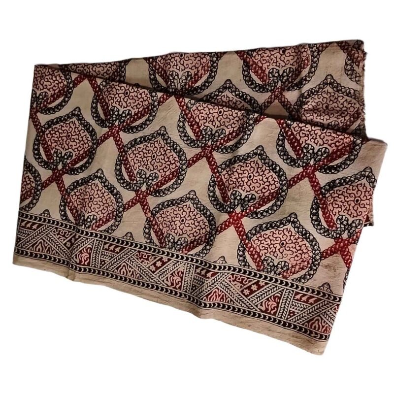 Kalamkari Cotton Lungi Unstitched Unfolded1