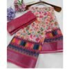 Linen Silk Saree Unfolded