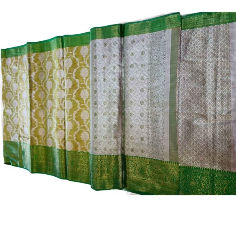 Light Green Silk Saree Unfolded1
