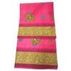Pink Cotton Saree Unfolded
