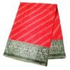 Red Cotton Saree Unfolded