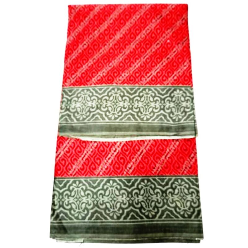 Red Cotton Saree Unfolded1