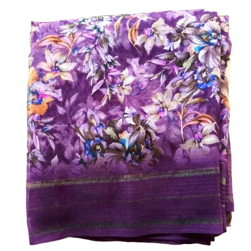 Georgette Silk Saree For Women Folded