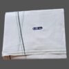 White Cotton Dhoti 4 Meters With Green Border Line Unstitched Folded