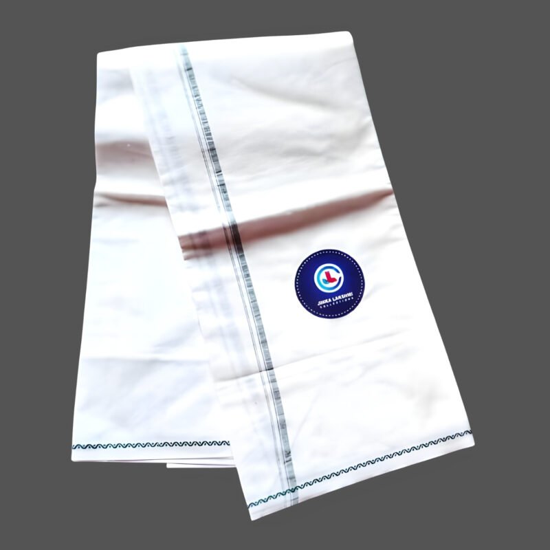 White Cotton Lungi 2 Meters Unfolded