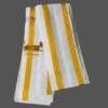 White Gold Cotton Silk Gamcha Angavastram Unfolded