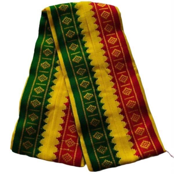 Yellow Cotton Gamcha Angavastram Unfolded