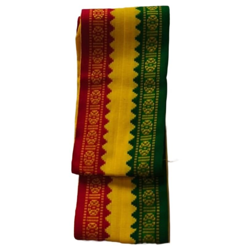 Yellow Cotton Gamcha Angavastram Unfolded1