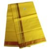 Yellow Cotton Lungi 2 Meters Unstitched Unfolded1